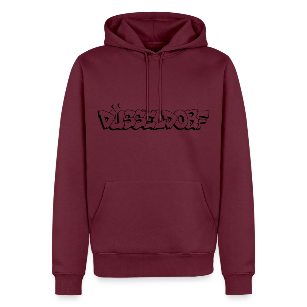 Hoodie Düsseldorf "Graffiti" Dark Edition - Burgunderrot