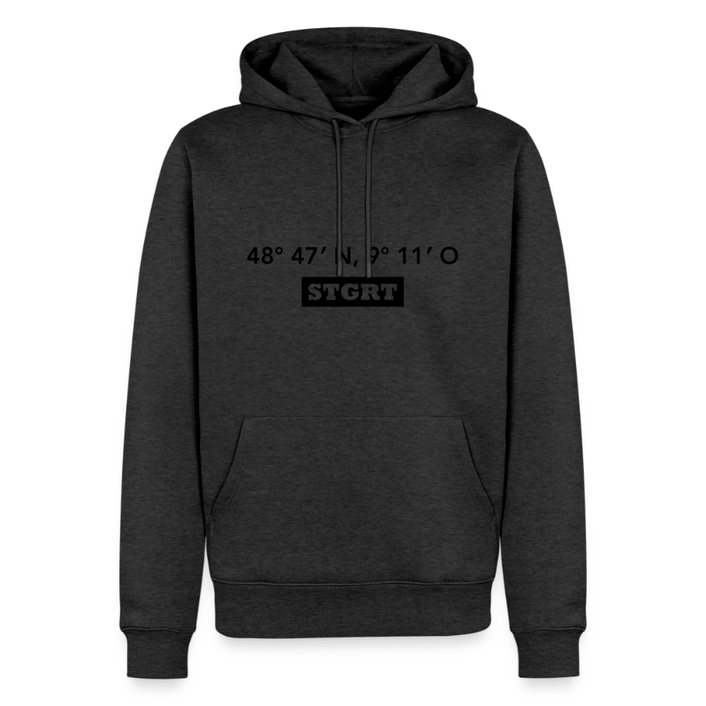 Hoodie Stuttgart "STGRT GPS" Dark Edition - Anthrazit meliert