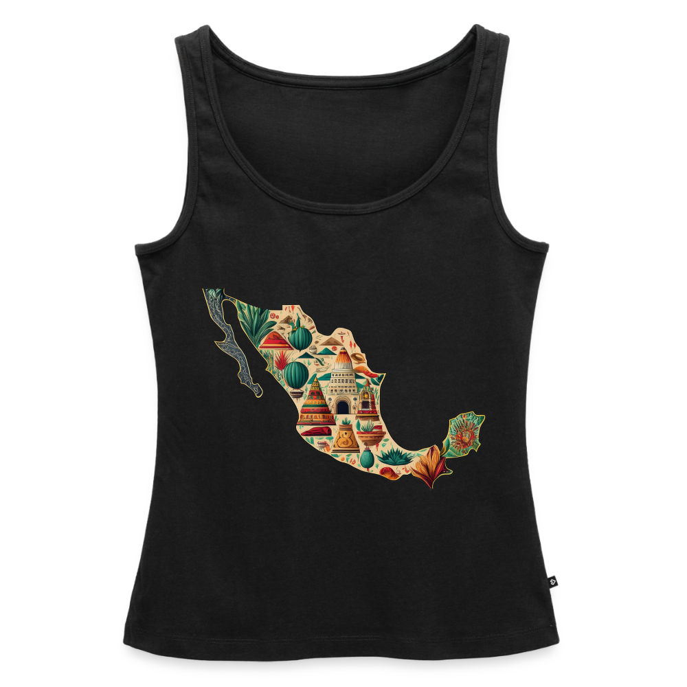 Tanktop Ladies Mexico "Map" - Schwarz