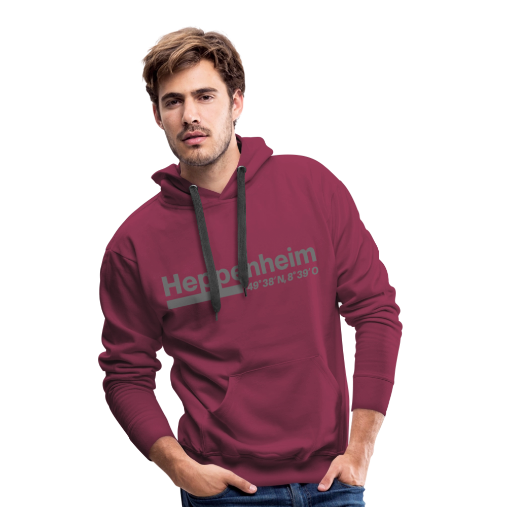 Hoodie Heppenheim "Bold GPS" - Bordeaux
