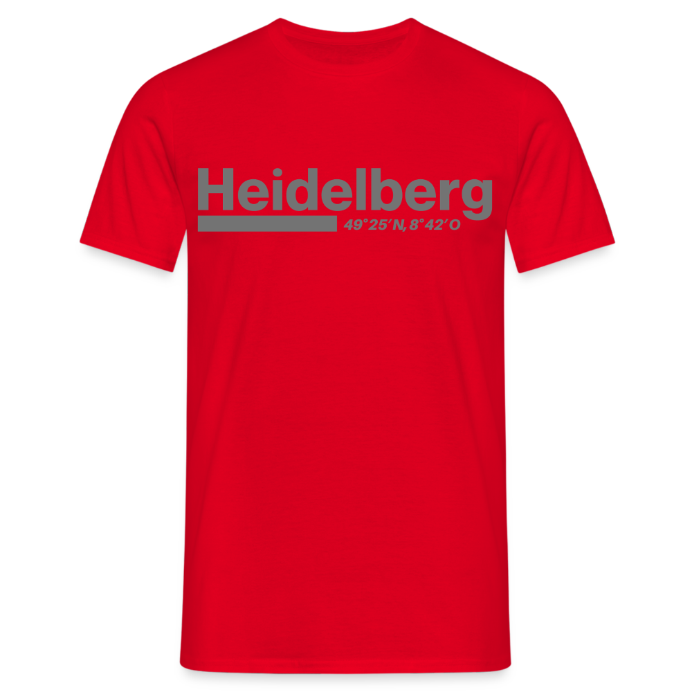 T-Shirt Heidelberg "Bold GPS" - Rot