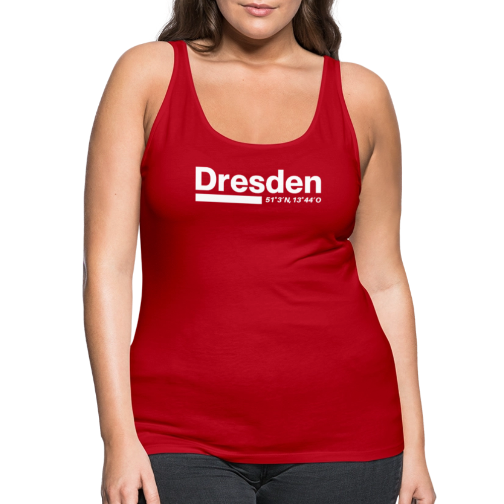 Tanktop Ladies Dresden "Bold GPS White" - Rot