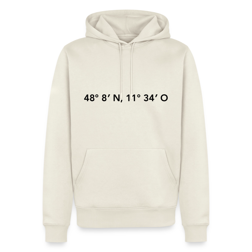 Hoodie München "GPS" Dark Edition - Naturweiß