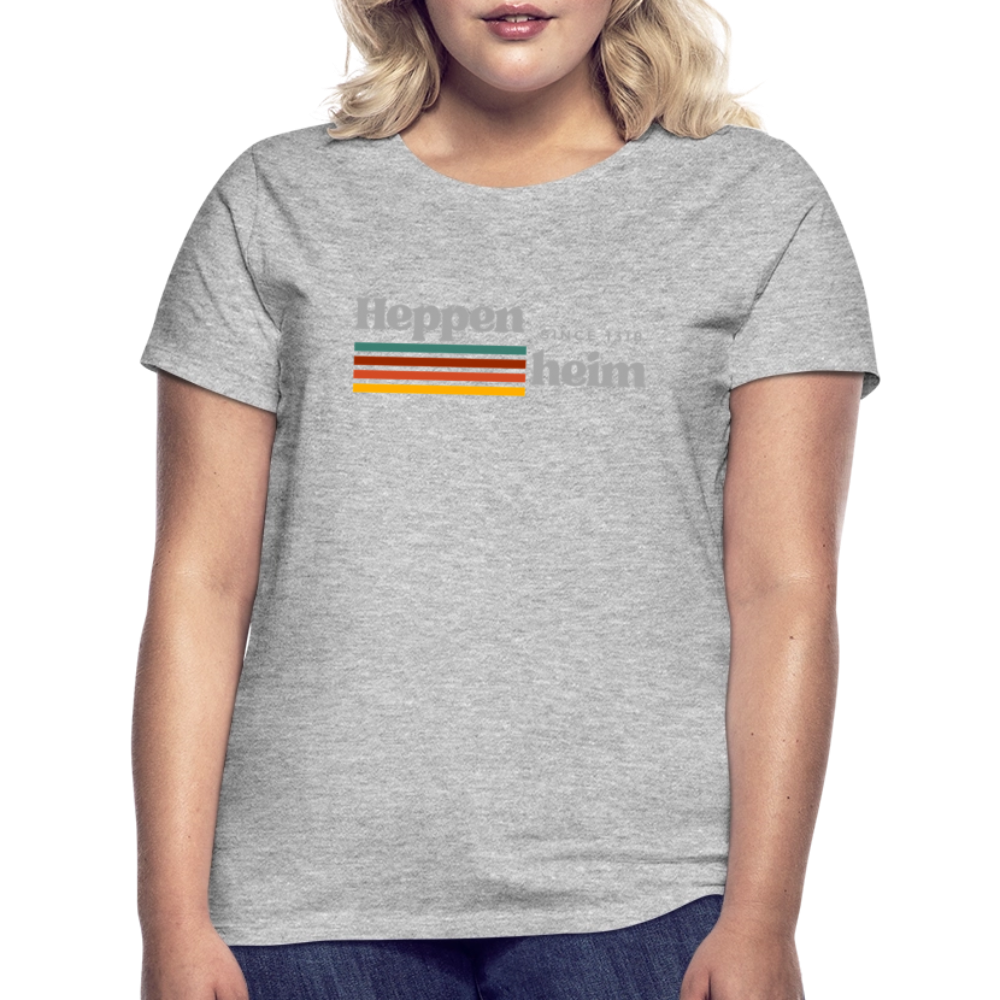 T-Shirt Ladies Heppenheim "Retro" - Grau meliert