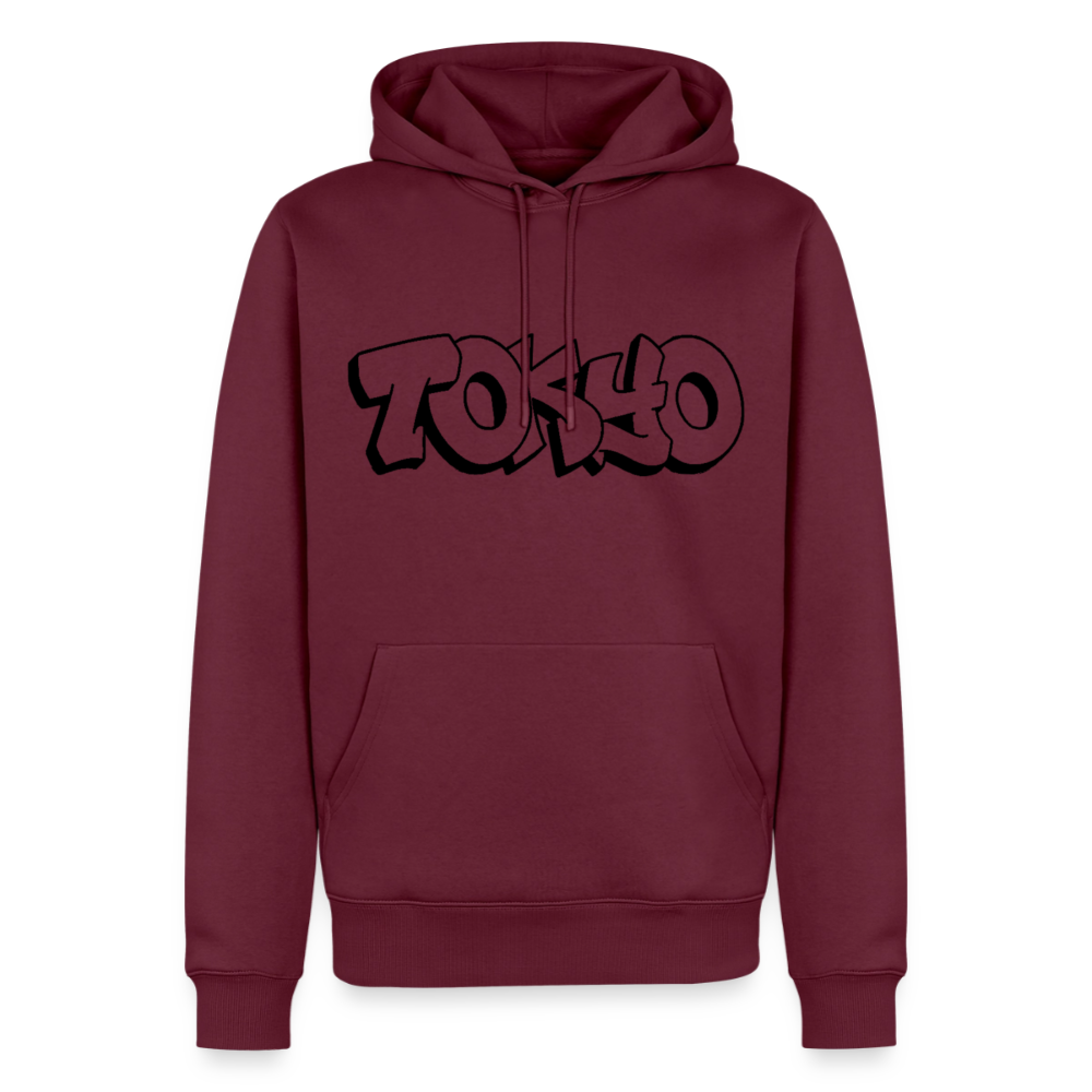 Hoodie Japan Graffiti "Tokyo Plain" - Burgunderrot
