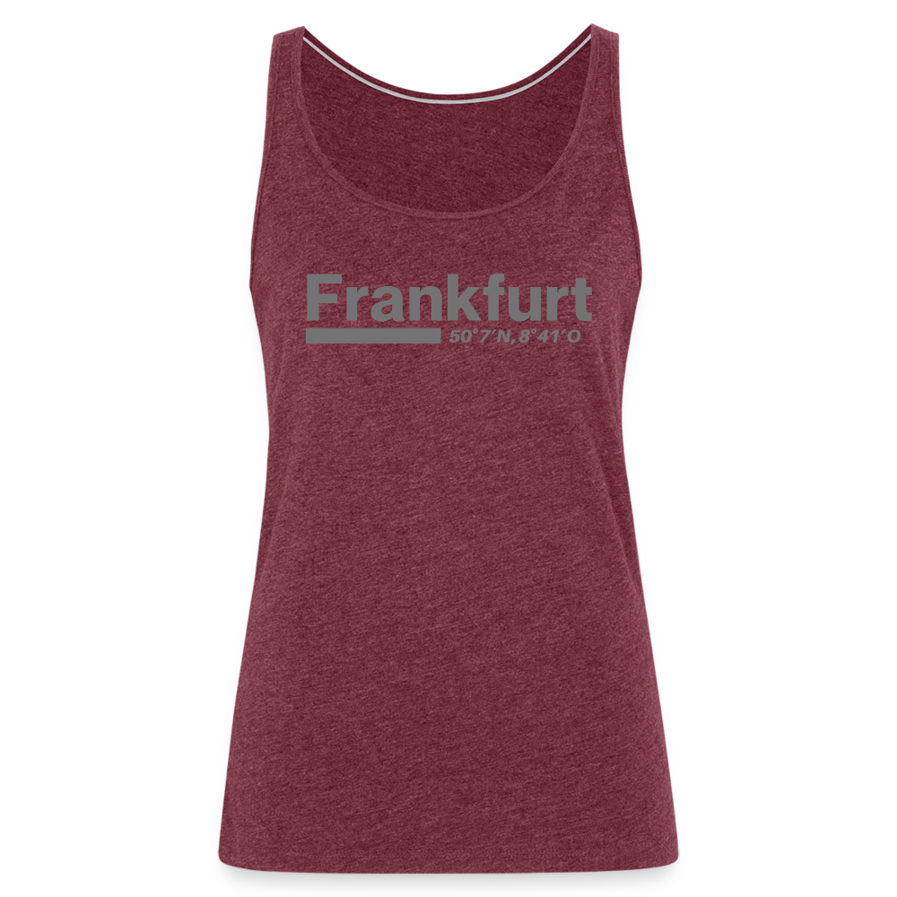 Tanktop Ladies Frankfurt (Main) "Bold GPS" - Bordeauxrot meliert