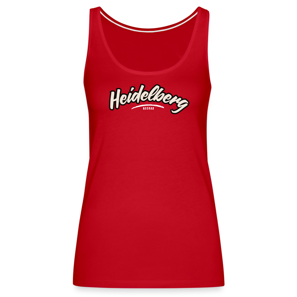 Tanktop Ladies Heidelberg "Graffiti Tag White" - Rot