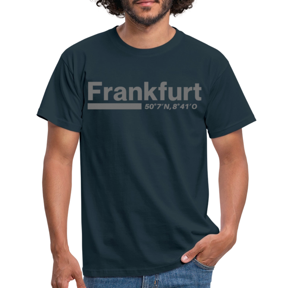 T-Shirt Frankfurt (Main) "Bold GPS" - Navy
