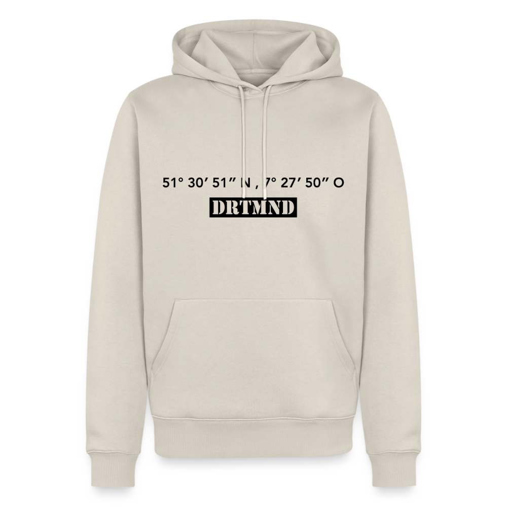 Hoodie Dortmund "DRTMND GPS" Dark Edition - Beige