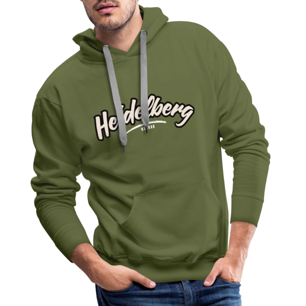 Hoodie Heidelberg "Graffiti Tag White" - Olivgrün