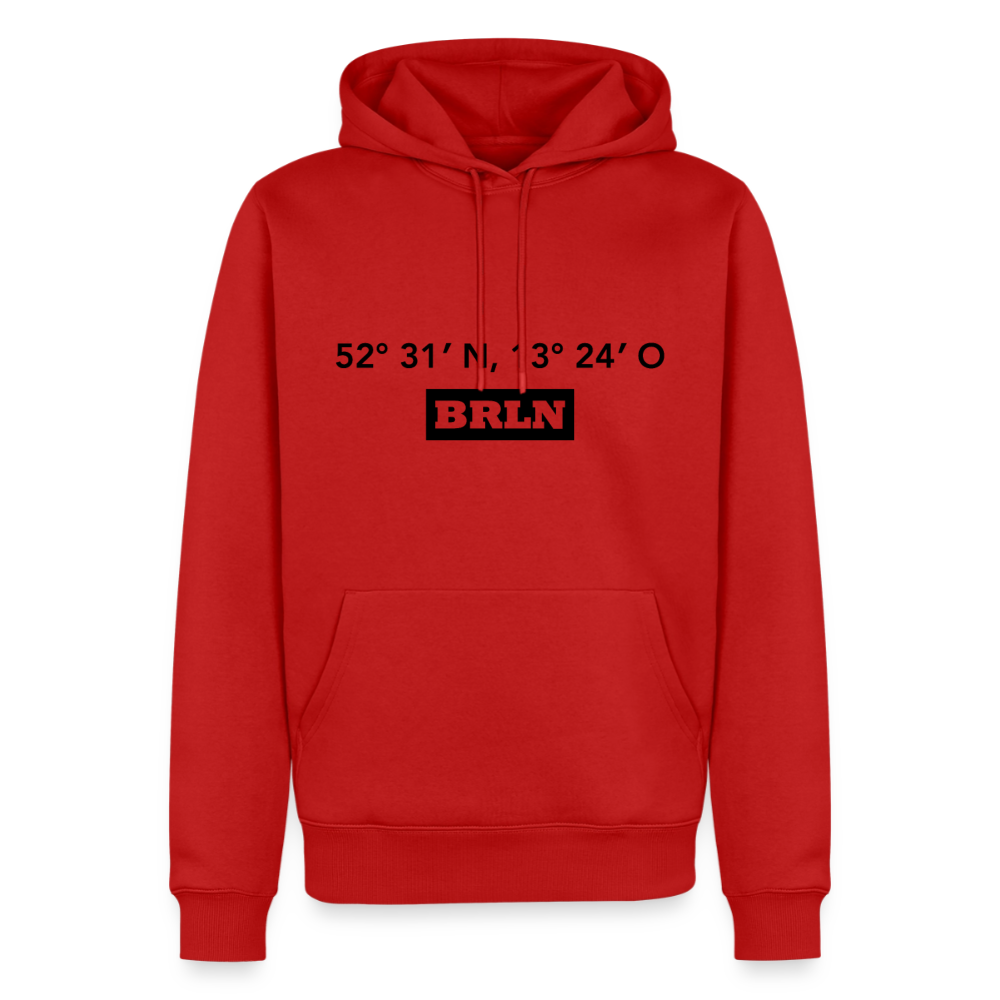 Hoodie Berlin "BRLN GPS" Dark Edition - Rot