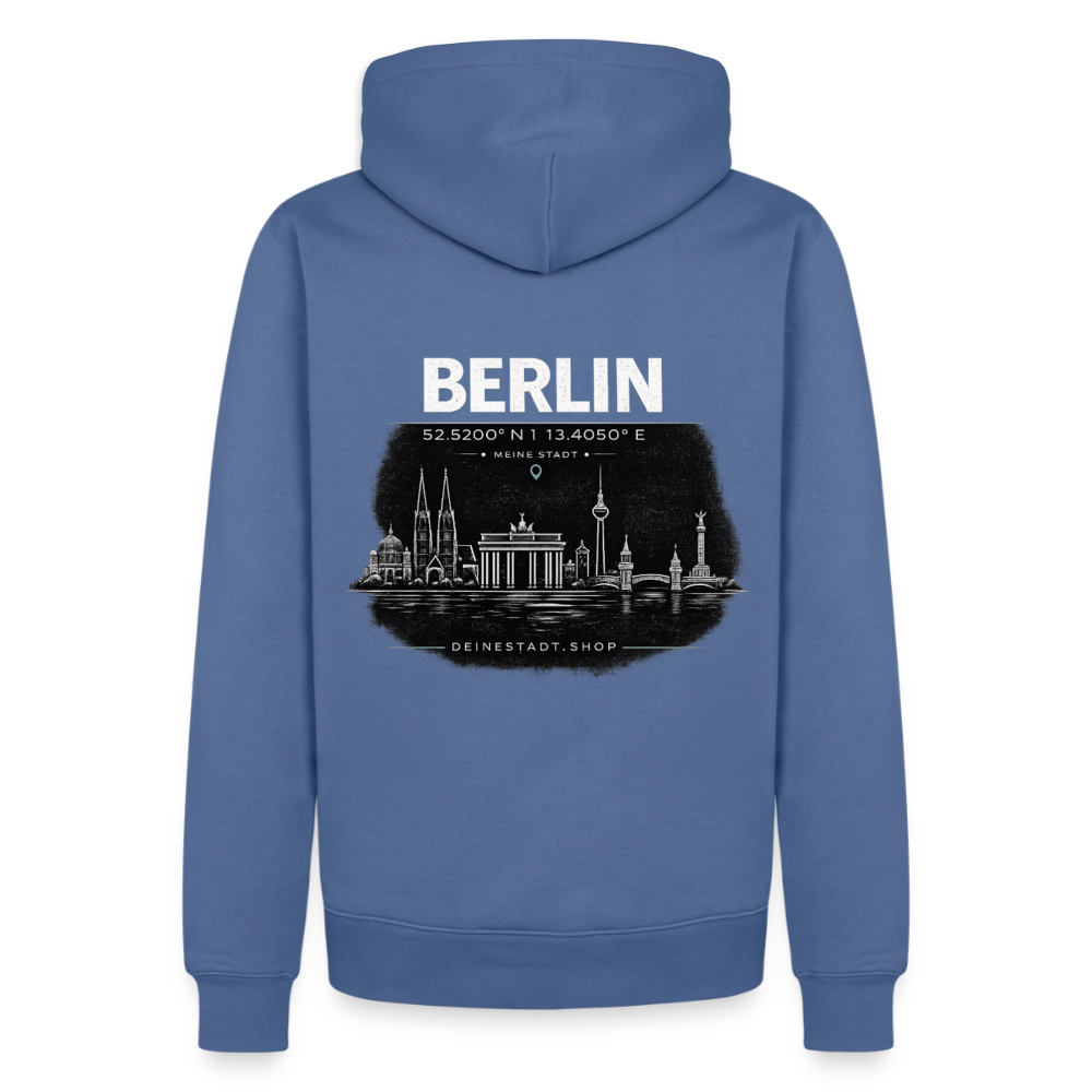Hoodie Berlin "Skyline" - Taubenblau