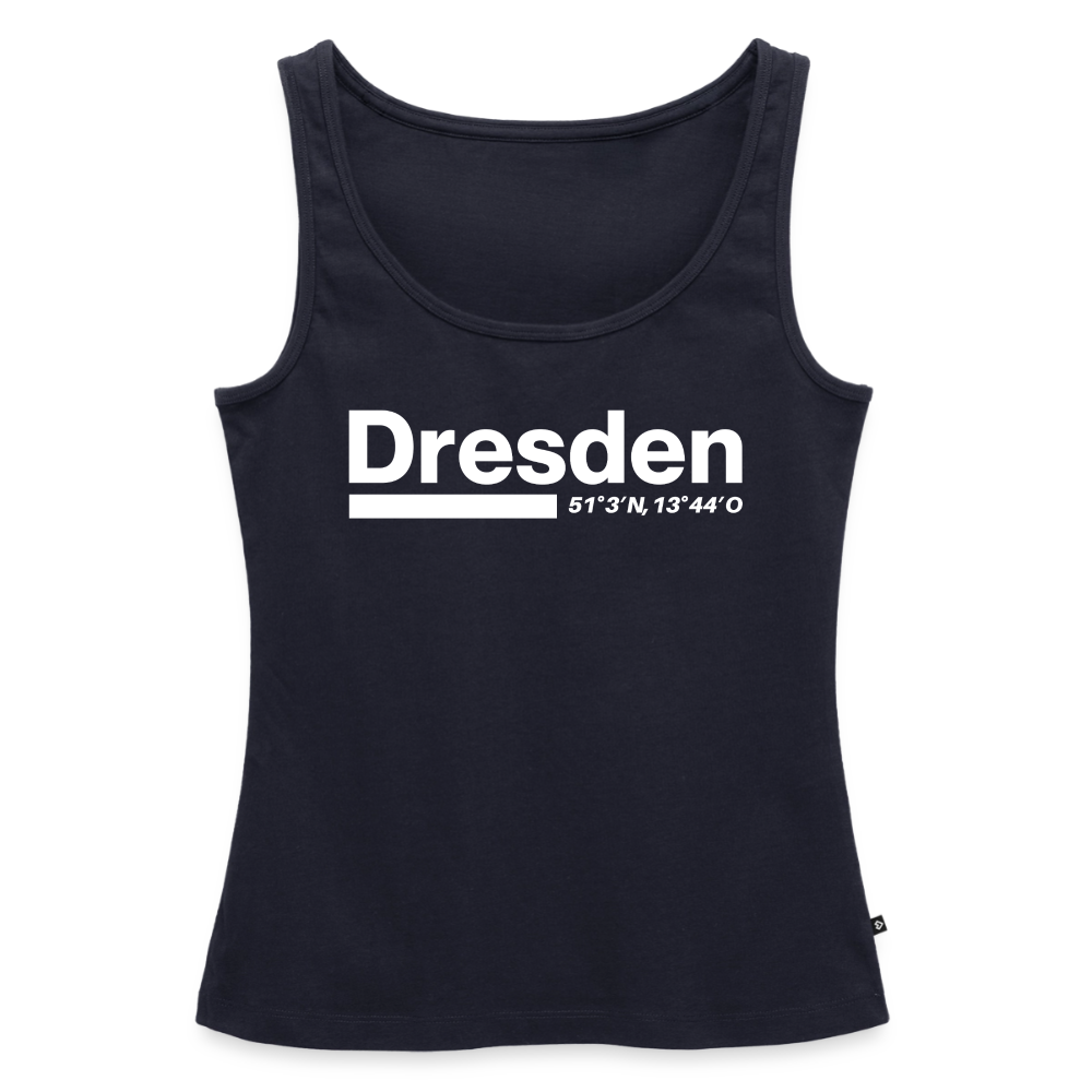 Tanktop Ladies Dresden "Bold GPS White" - Navy