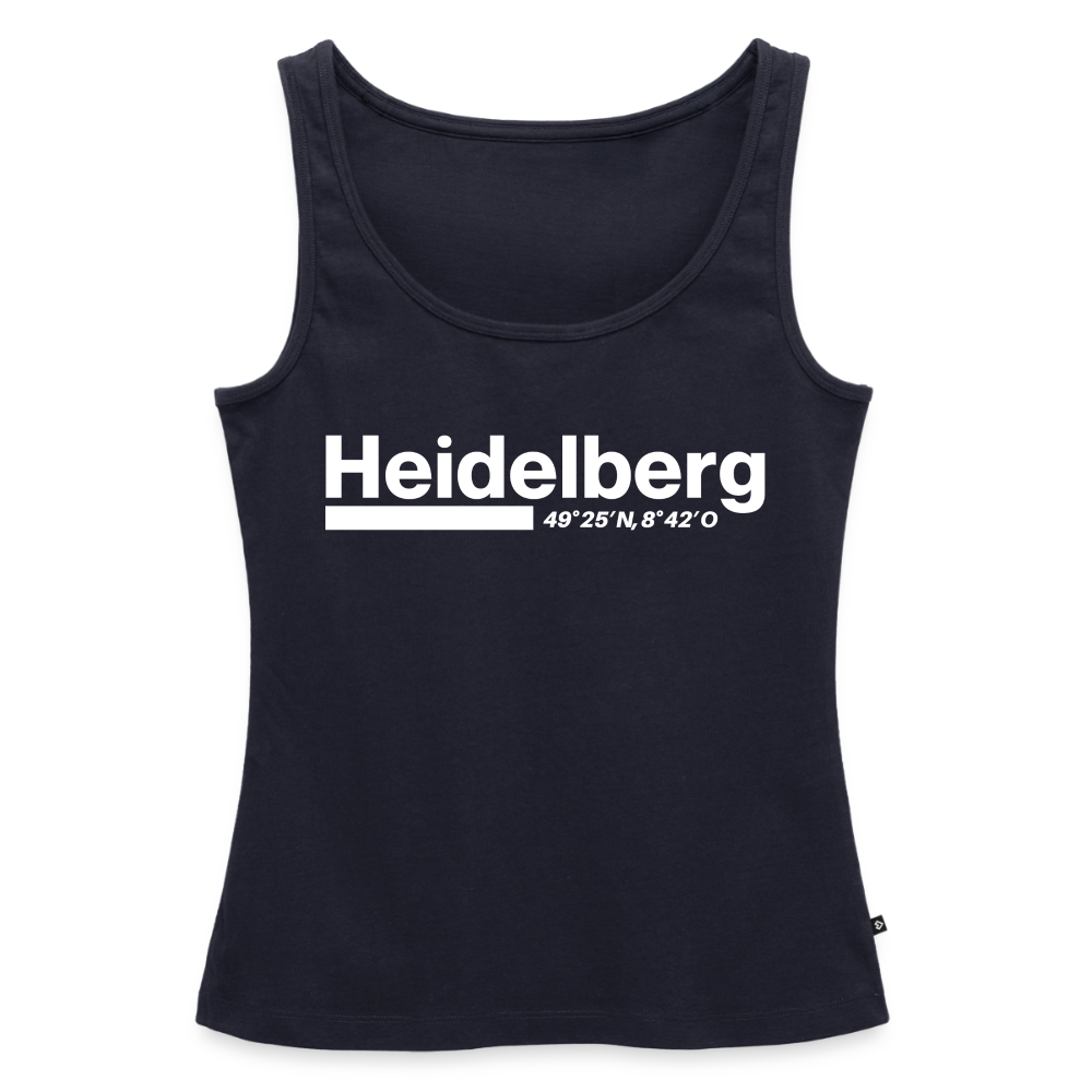 Tanktop Ladies Heidelberg "Bold GPS White" - Navy