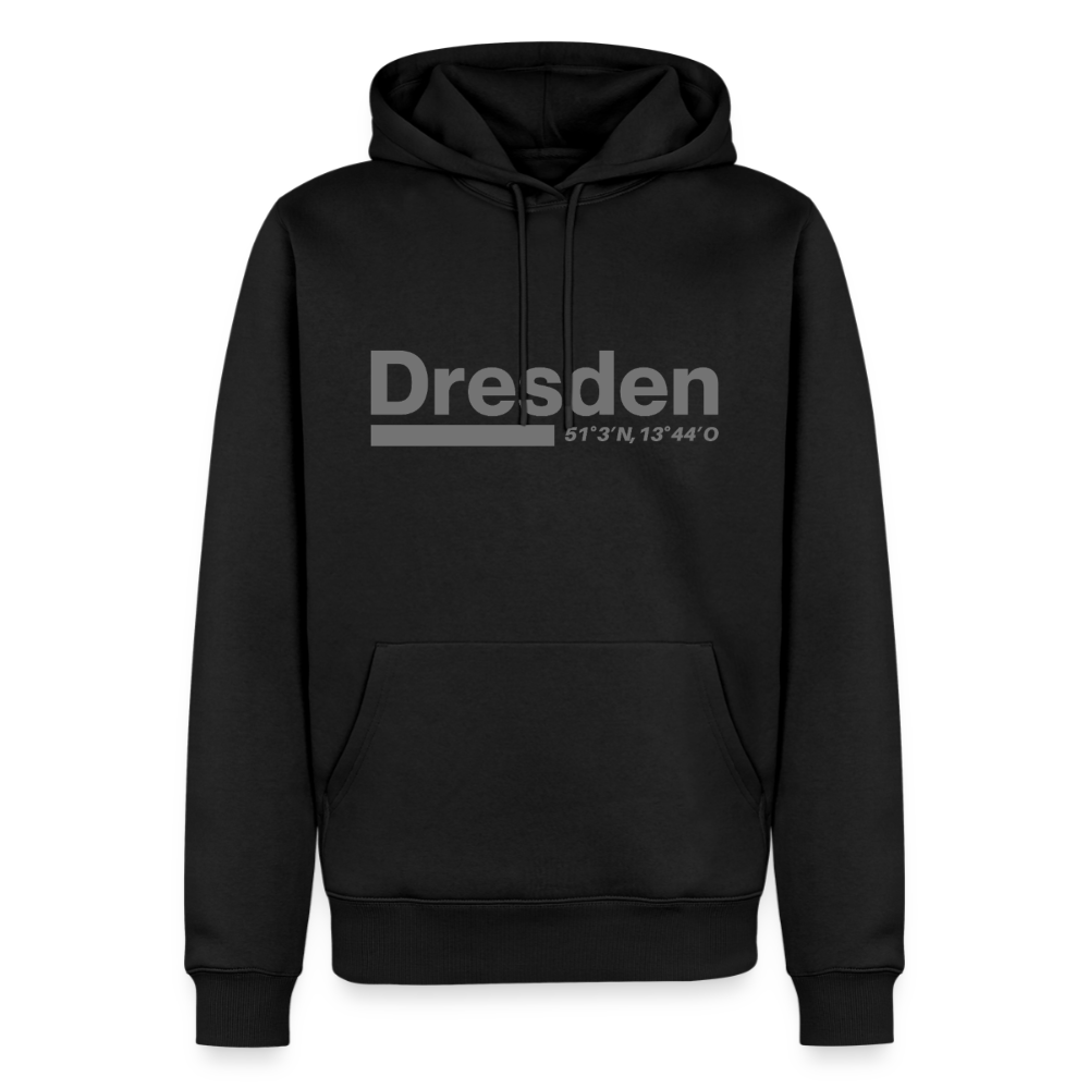 Hoodie Dresden "Bold GPS" - Schwarz