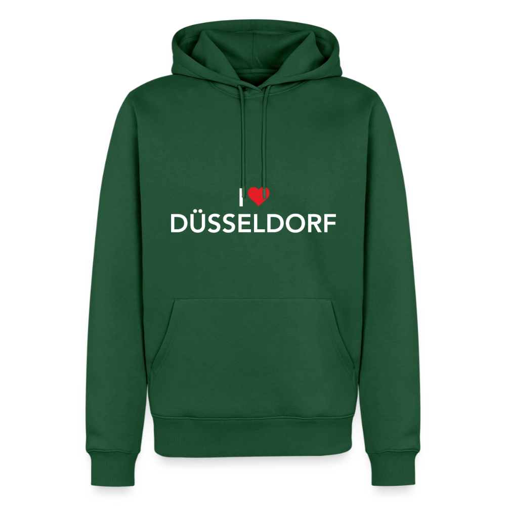 Hoodie "I Love Düsseldorf" Bright Edition - Flaschengrün