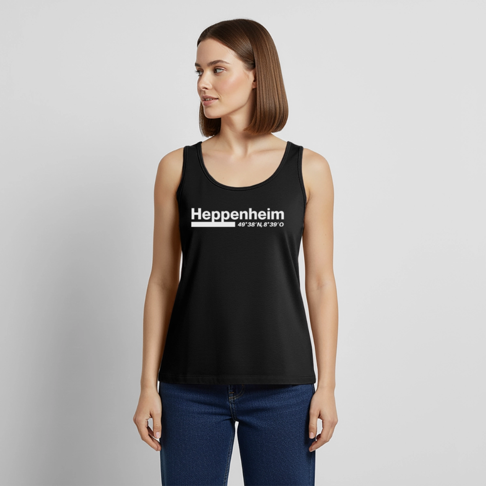 Tanktop Ladies Heppenheim "Bold GPS White" - Schwarz