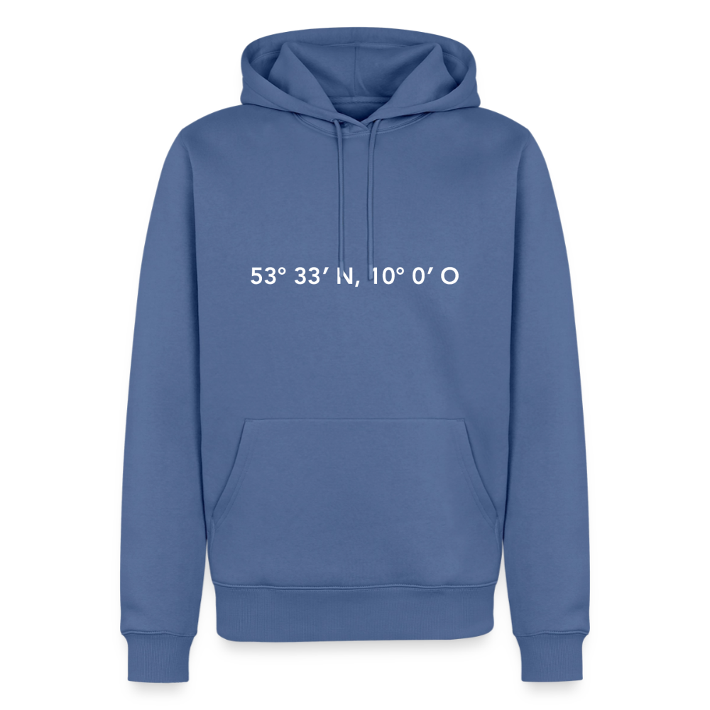 Hoodie Hamburg "GPS" Bright Edition - Taubenblau