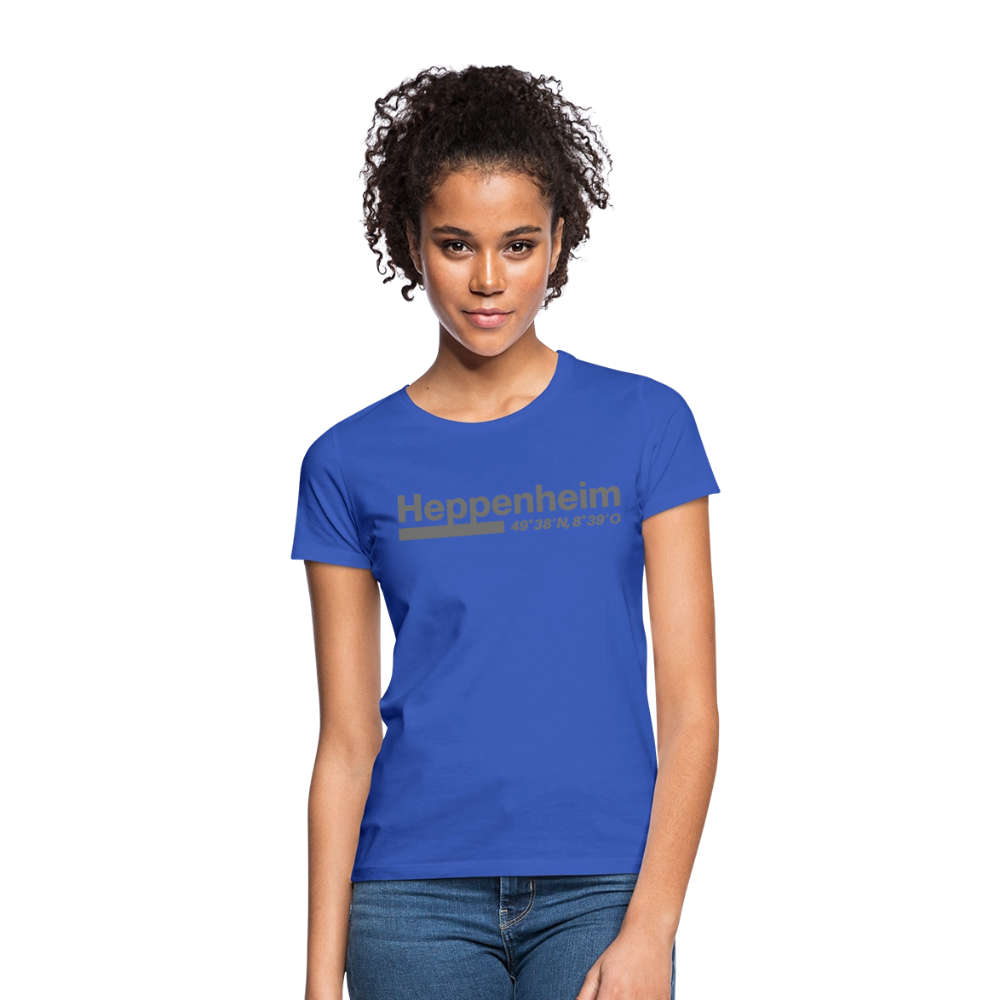 T-Shirt Ladies Heppenheim "Bold GPS" - Royalblau