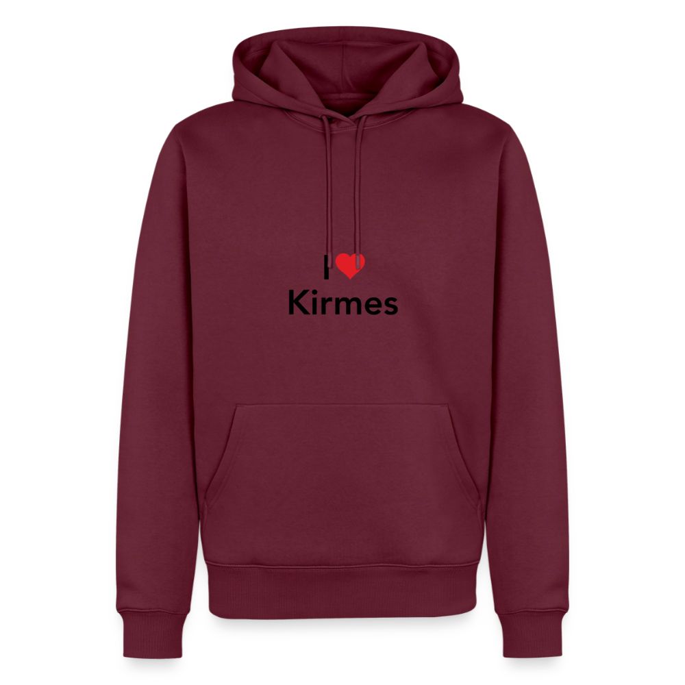 Hoodie "I Love Kirmes" Dark Edition - Burgunderrot