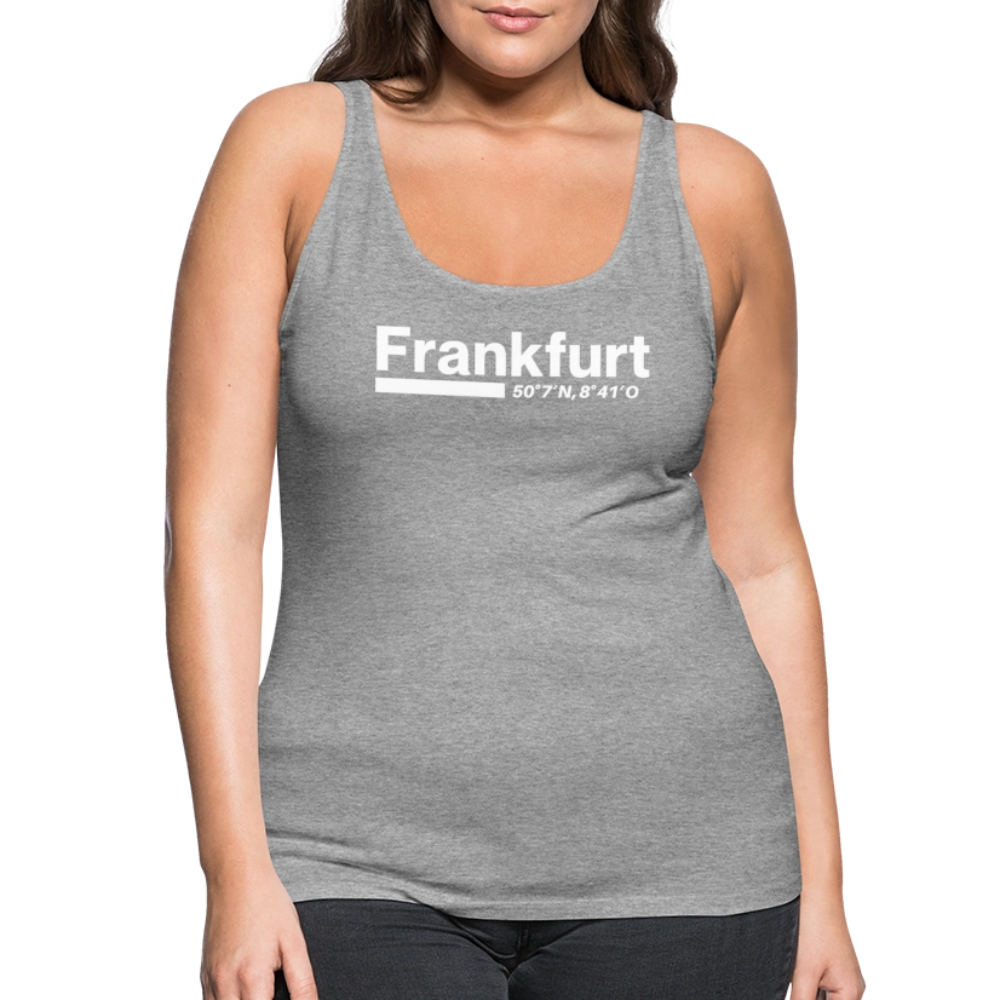 Tanktop Ladies Frankfurt (Main) "Bold GPS White" - Grau meliert