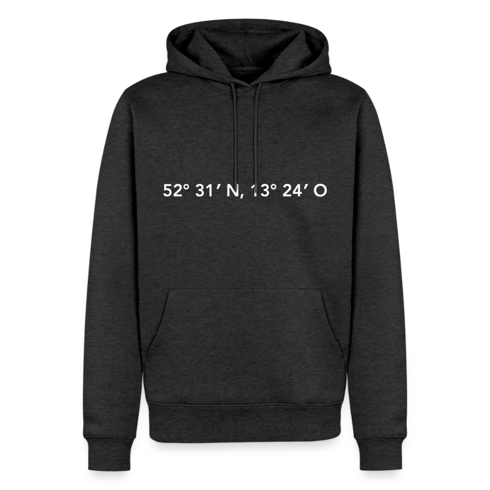 Hoodie Berlin "GPS" Bright Edition - Anthrazit meliert