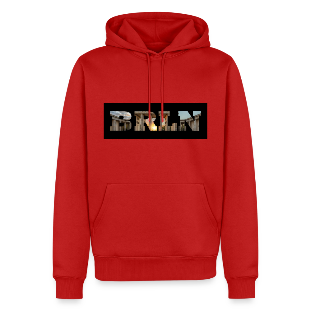 Hoodie Berlin "BRLN Brandenburger Tor" Dark Edition - Rot
