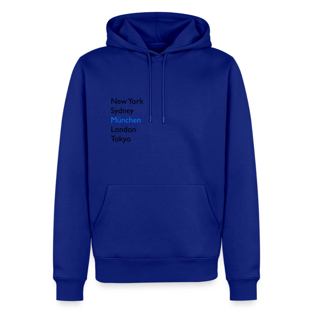 Hoodie München "Metropolen" Dark Edition - Royalblau