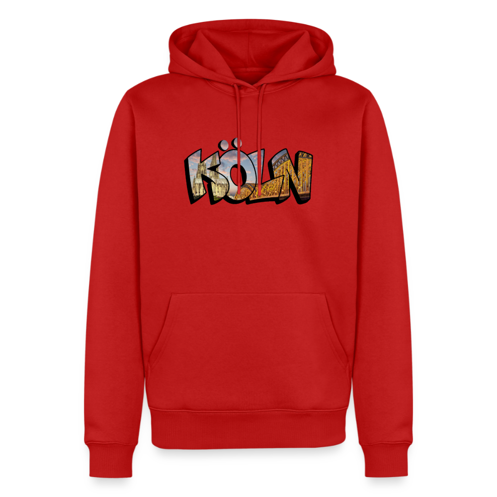 Hoodie Köln "Skyline Sunset" - Rot