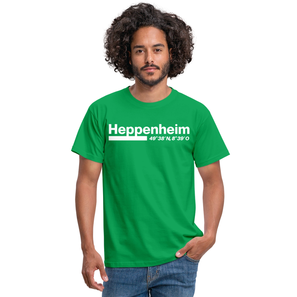 T-Shirt Heppenheim "Bold GPS White" - Kelly Green