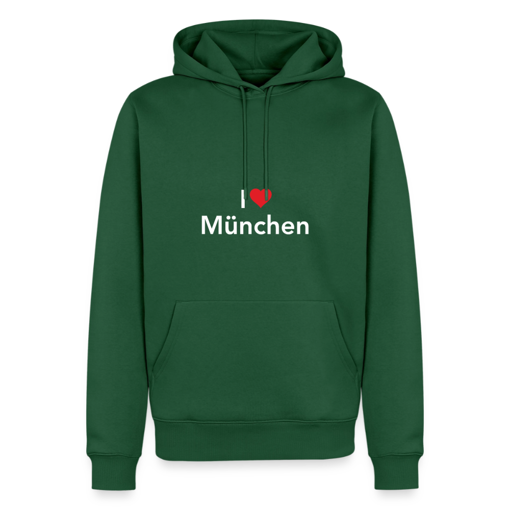 Hoodie "I Love München" Bright Edition - Flaschengrün