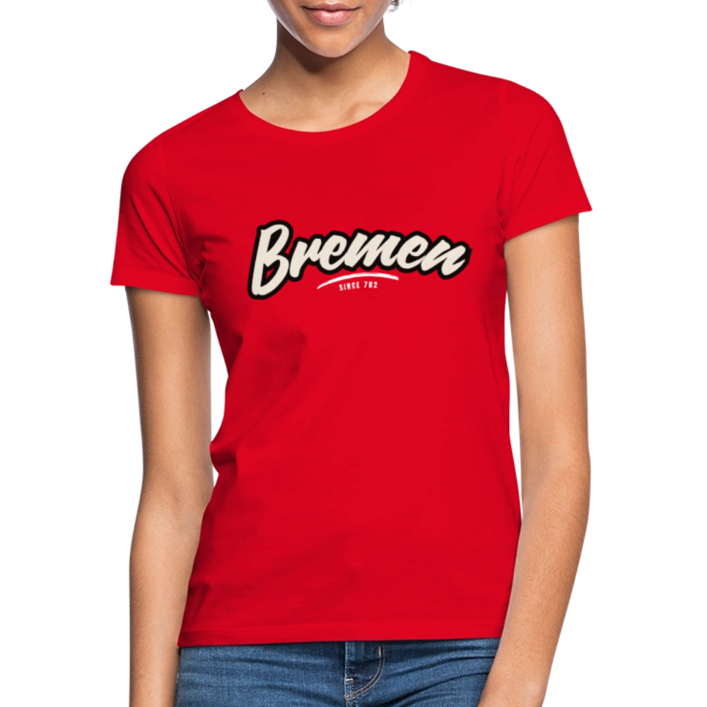 T-Shirt Ladies Bremen "Graffiti Tag White" - Rot