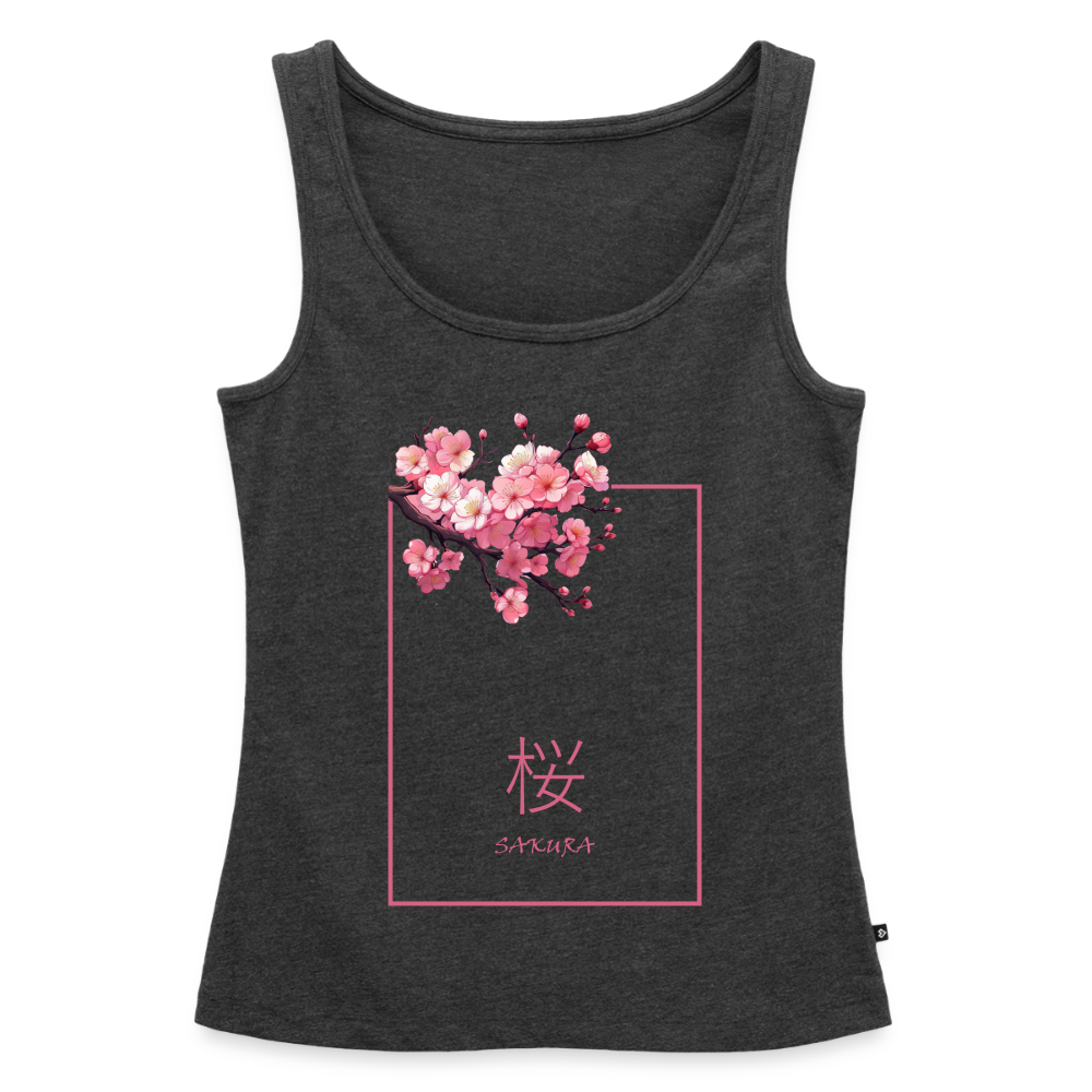 Tanktop Ladies Japan "Sakura" - Anthrazit meliert