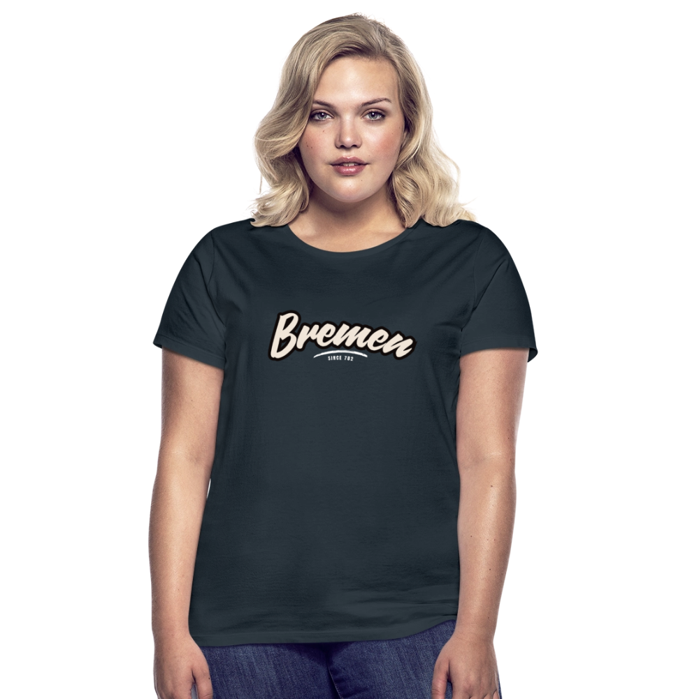 T-Shirt Ladies Bremen "Graffiti Tag White" - Navy
