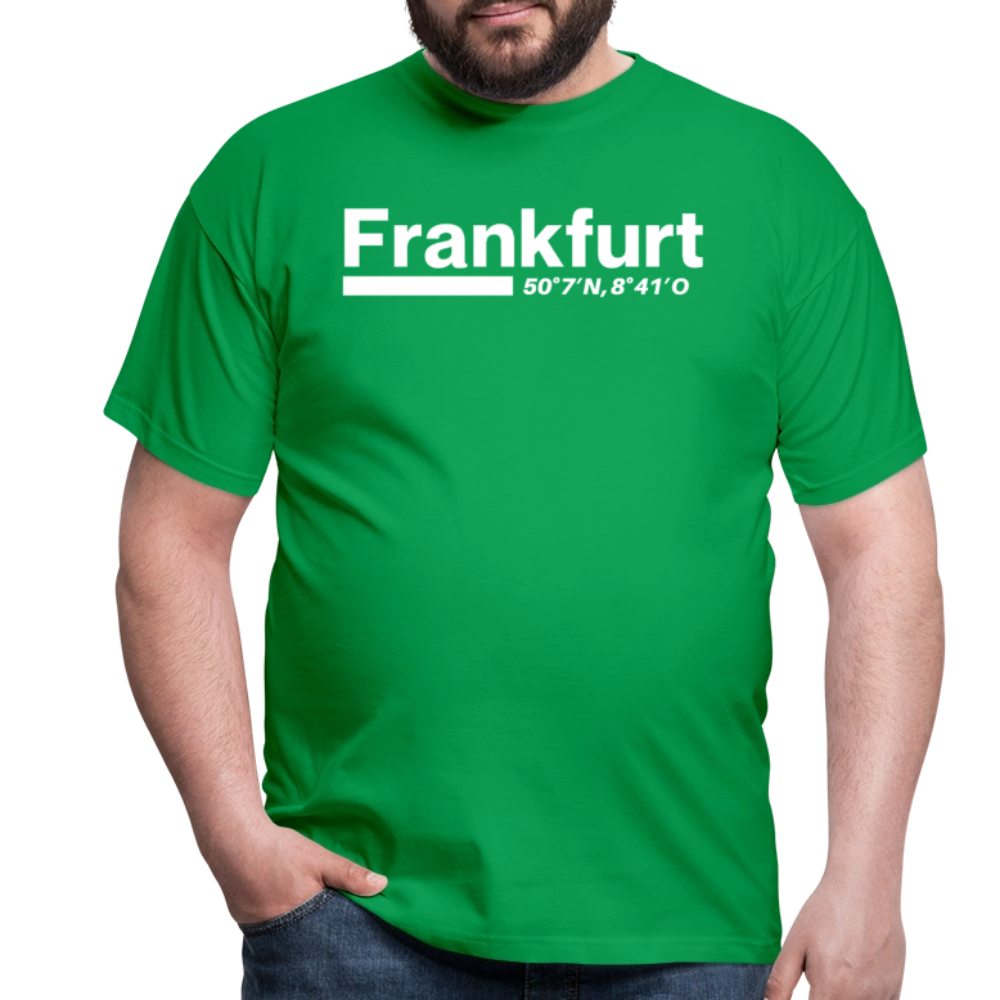 T-Shirt Frankfurt (Main) "Bold GPS White" - Kelly Green