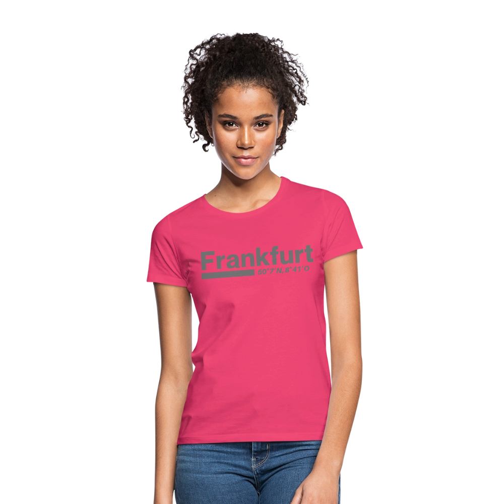 T-Shirt Ladies Frankfurt (Main) "Bold GPS" - Azalea