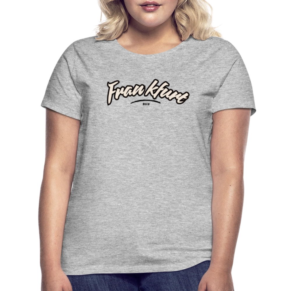 T-Shirt Ladies Frankfurt (Main) "Graffiti Tag" - Grau meliert