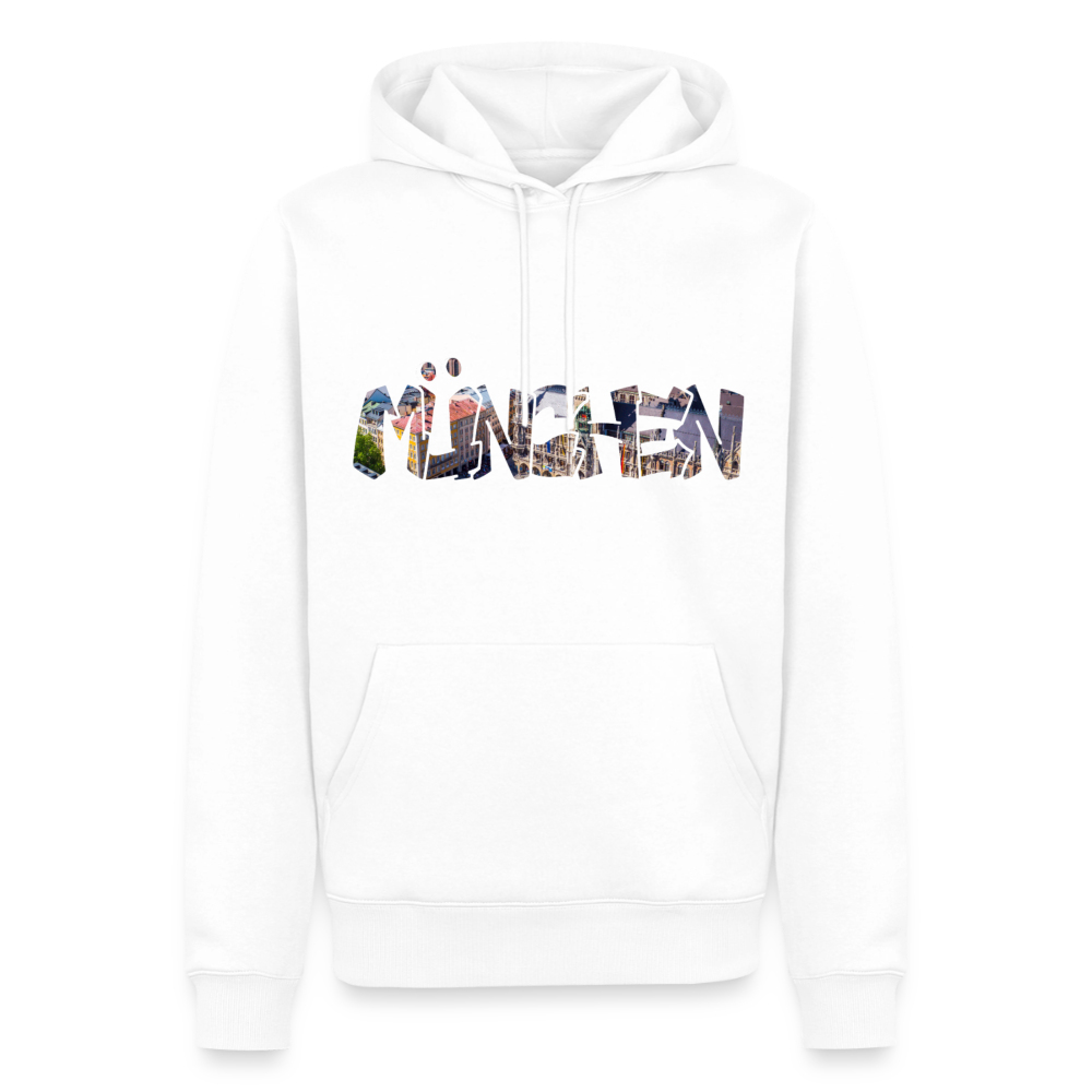 Hoodie München "Graffiti Marienplatz" Bright Edition - Weiß