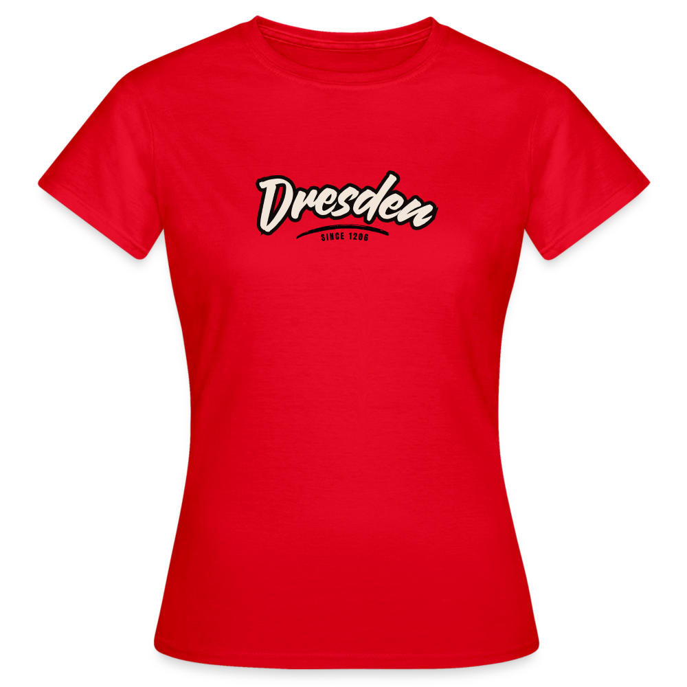 T-Shirt Ladies Dresden "Graffiti Tag" - Rot
