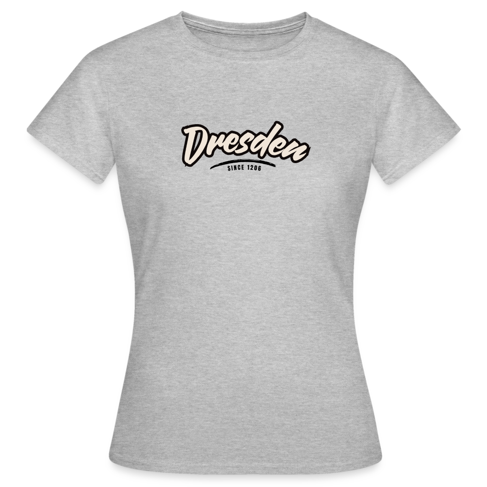 T-Shirt Ladies Dresden "Graffiti Tag" - Grau meliert