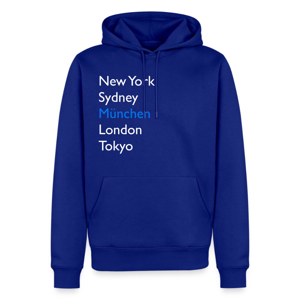 Hoodie München "Metropolen Big" Bright Edition - Royalblau