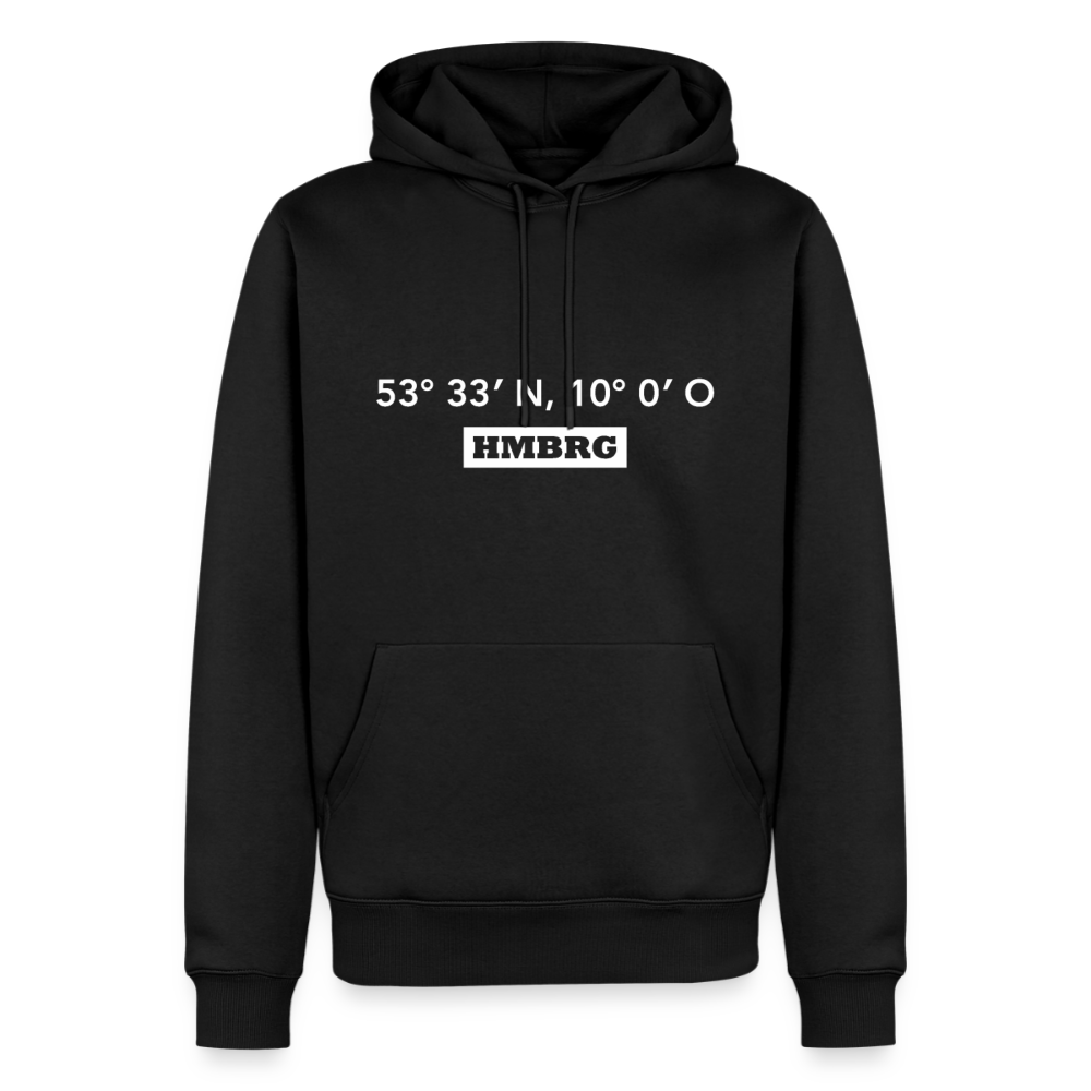 Hoodie Hamburg "HMBRG GPS" Bright Edition - Schwarz