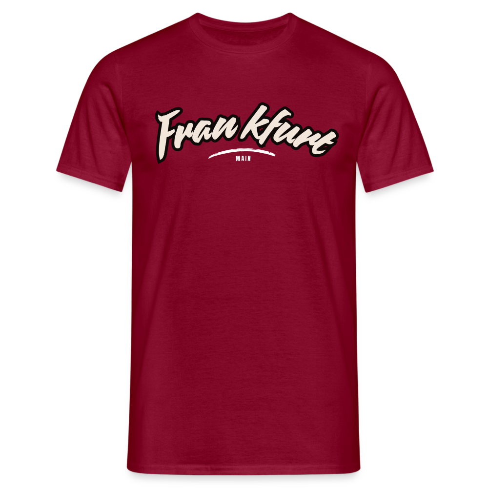 T-Shirt Frankfurt (Main) "Graffiti Tag White" - Ziegelrot