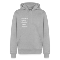 Hoodie Stuttgart "Metropolen" Bright Edition - Grau meliert