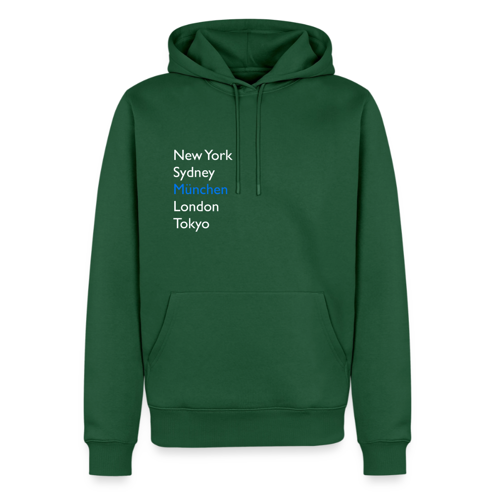Hoodie München "Metropolen" Bright Edition - Flaschengrün
