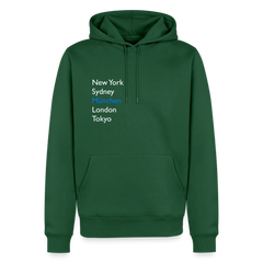 Hoodie München "Metropolen" Bright Edition - Flaschengrün