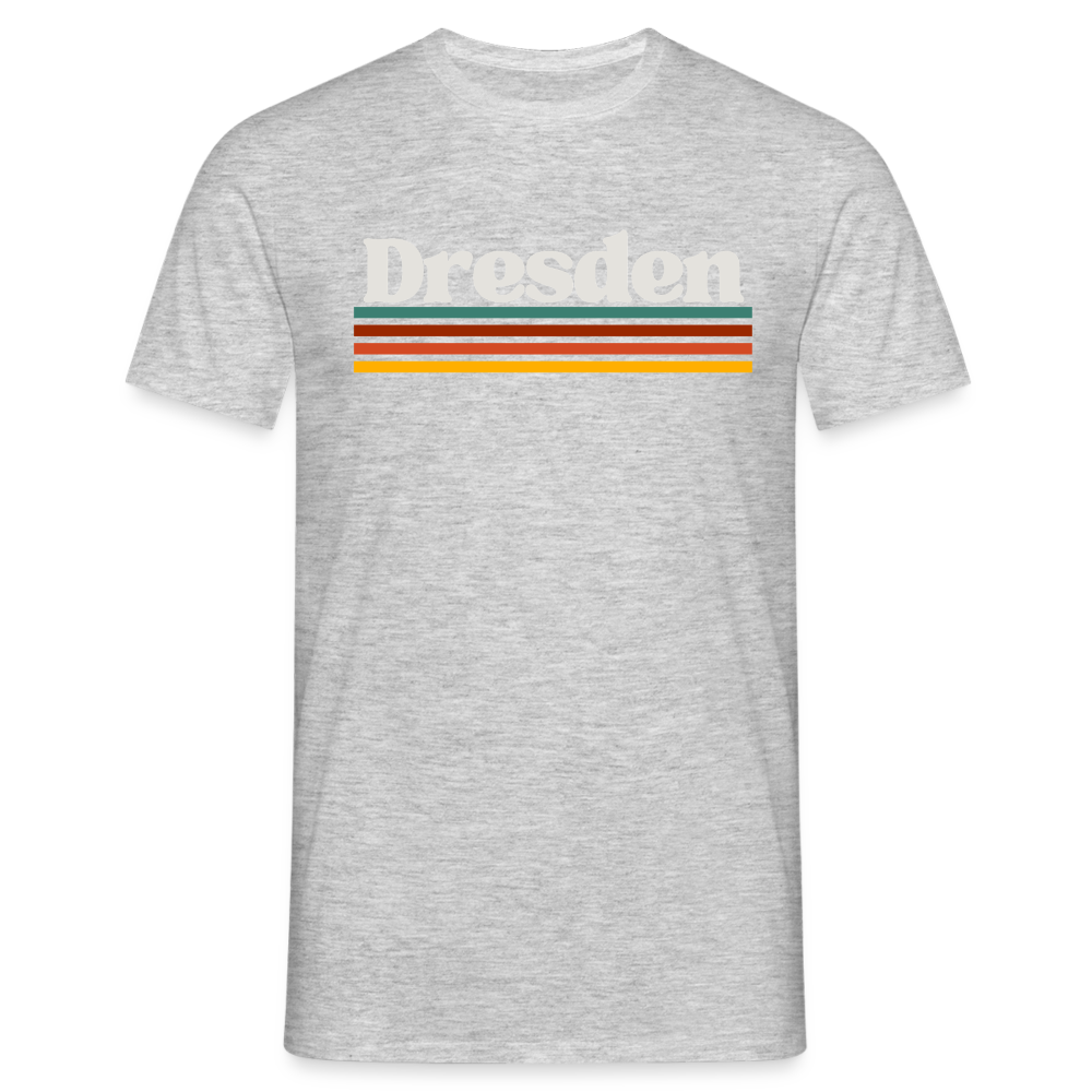 T-Shirt Dresden "Retro" - Grau meliert