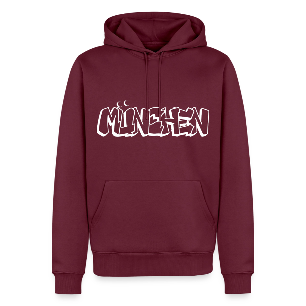 Hoodie München "Graffiti" Bright Edition - Burgunderrot