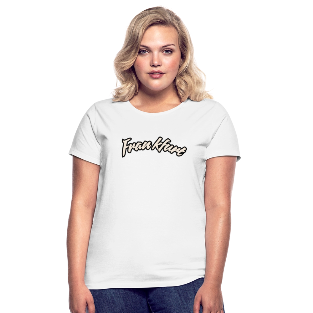 T-Shirt Ladies Frankfurt (Main) "Graffiti Tag White" - Weiß