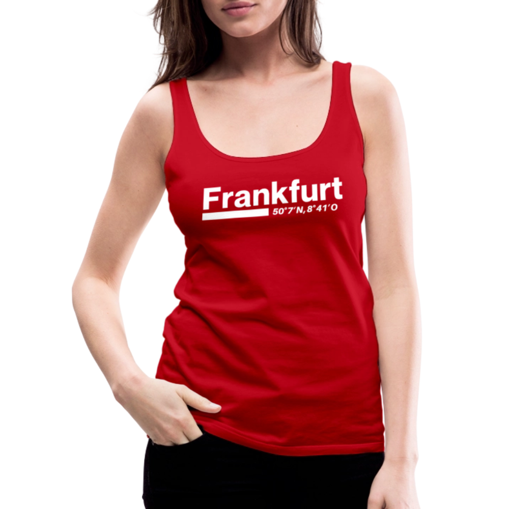Tanktop Ladies Frankfurt (Main) "Bold GPS White" - Rot